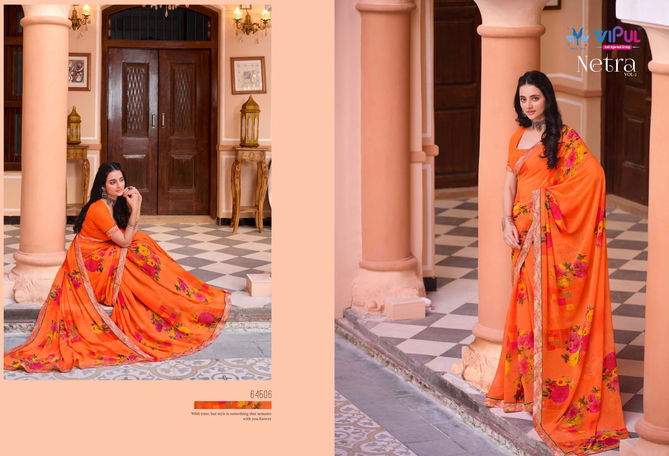 Netra Vol 2 Vipul Daily Wear Wholesale Printed Sarees Catalog